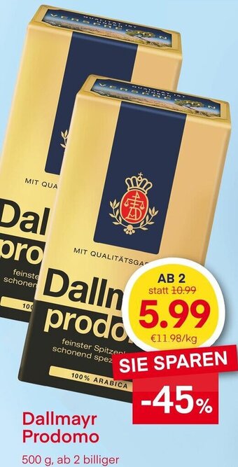 MPreis Dallmayr Prodomo 500 g Angebot