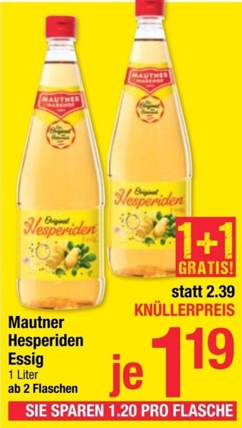 Maximarkt Mautner Hesperiden Essig 1 Liter Angebot