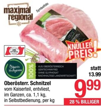 Maximarkt Oberösterr. Schnitzel Angebot
