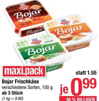 Maximarkt Bojar Frischkäse verschiedene Sorten, 100 g Angebot