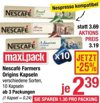 Maximarkt Nescafè Farmers Origins Kapseln Angebot