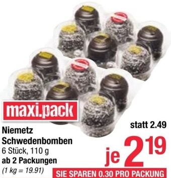Maximarkt Niemetz Schwedenbomben 6 Stück, 110 g Angebot