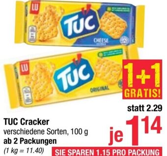 Maximarkt TUC Cracker verschiedene Sorten, 100 g Angebot