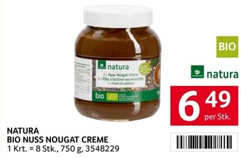 Transgourmet NATURA BIO NUSS NOUGAT CREME per Stk. Angebot