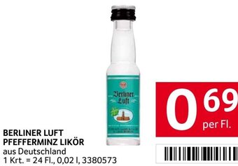 Transgourmet BERLINER LUFT PFEFFERMINZ LIKÖR per Fl. Angebot