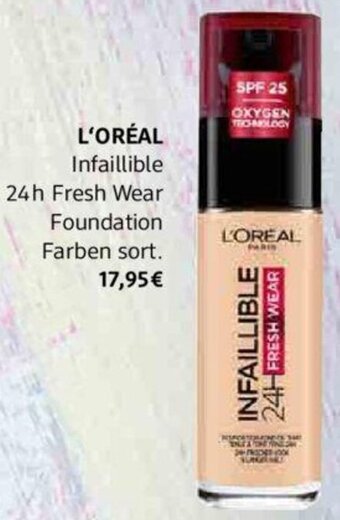 dm L'ORÉAL Infaillible 24h Fresh Wear Foundation Farben sort. Angebot