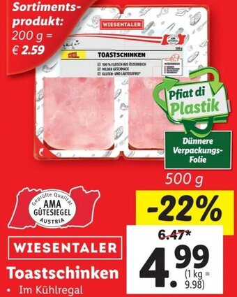 Lidl WIESENTALER Toastschinken Angebot