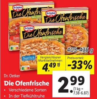 Lidl Dr. Oetker Die Ofenfrische 405-435 g Angebot