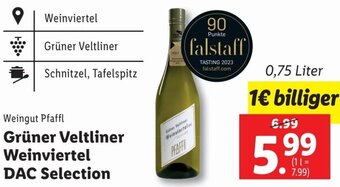 Lidl Weingut Pfaffl Grüner Veltliner Weinviertel DAC Selection 0,75 Liter Angebot