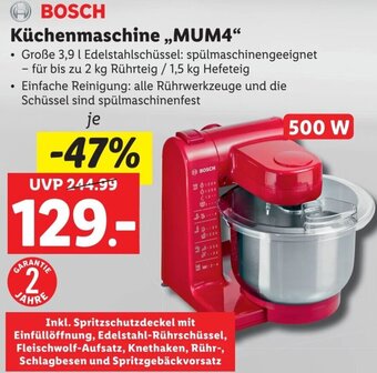 Lidl BOSCH Küchenmaschine ,,MUM4" Angebot
