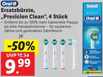 Lidl Oral-B Ersatzbürste, ,,Presicion Clean", 4 Stück Angebot
