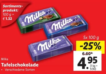 Lidl Milka Tafelschokolade 5x 100 g Angebot