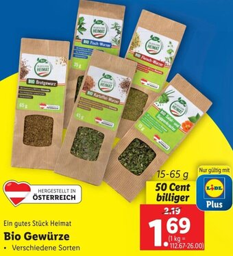 Lidl Bio Gewürze 15-65 g Angebot
