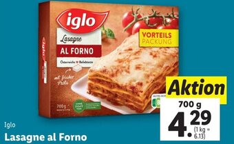 Lidl Iglo Lasagne al Forno 700 g Angebot