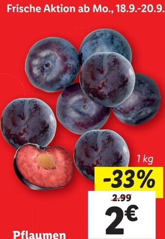 Lidl Pflaumen 1 kg Angebot