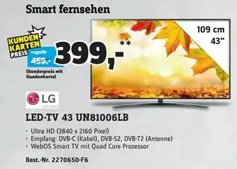 Conrad LG LED-TV 43 UN81006LB Angebot