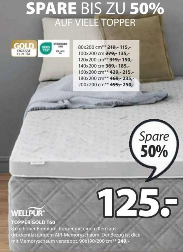 TOPPER GOLD T60 Angebot bei JYSK