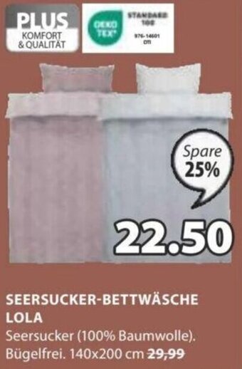 JYSK SEERSUCKER-BETTWÄSCHE LOLA Angebot