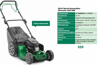 BayWa OKAY Benzin-Rasenmäher Ökonomic 4622 SMK Angebot