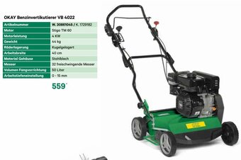 BayWa OKAY Benzinvertikutierer VB 4022 Angebot
