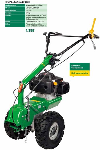 BayWa OKAY Bodenfräse BF 6020 Angebot