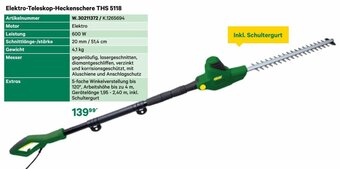 BayWa Elektro-Teleskop-Heckenschere THS 5118 Angebot