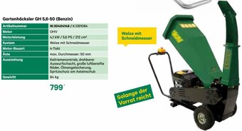 BayWa Gartenhäcksler GH 5,6-50 (Benzin) Angebot
