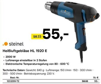 Conrad steinel Heißluftgebläse HL 1920 E Angebot