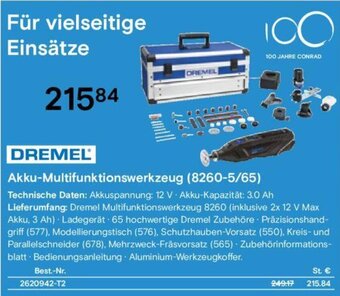 Conrad DREMEL Akku-Multifunktionswerkzeug Angebot