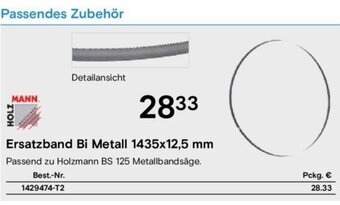 Conrad HOLZ MANN Ersatzband Bi Metall 1435x12,5 mm Angebot