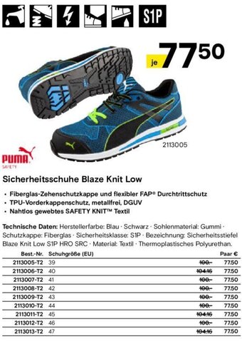 Conrad PUMA Sicherheitsschuhe Blaze Knit Low Angebot