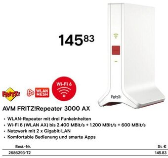 Conrad AVM FRITZ!Repeater 3000 AX Angebot