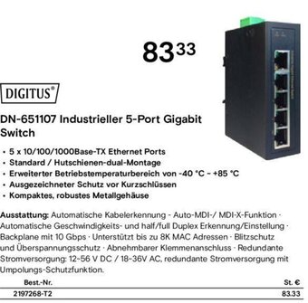 Conrad DN-651107 Industrieller 5-Port Gigabit Switch Angebot