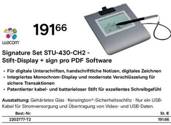 Conrad Signature Set STU-430-CH2 - Stift-Display + sign pro PDF Software Angebot
