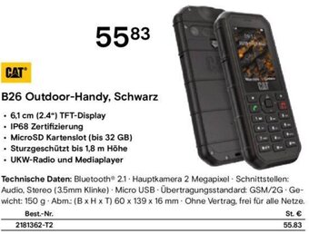 Conrad B26 Outdoor-Handy, Schwarz Angebot