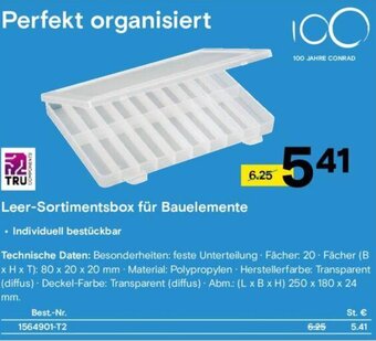 Conrad Leer-Sortimentsbox für Bauelemente Angebot