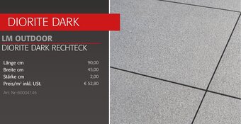 Liebmarkt LM OUTDOOR DIORITE DARK RECHTECK Angebot