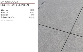 Liebmarkt LM OUTDOOR DIORITE DARK QUADRAT Angebot