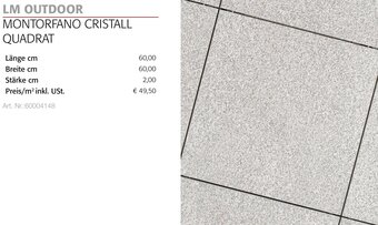 Liebmarkt LM OUTDOOR MONTORFANO CRISTALL Angebot