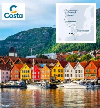 Billa Reisen Norwegen costa diadema Angebot