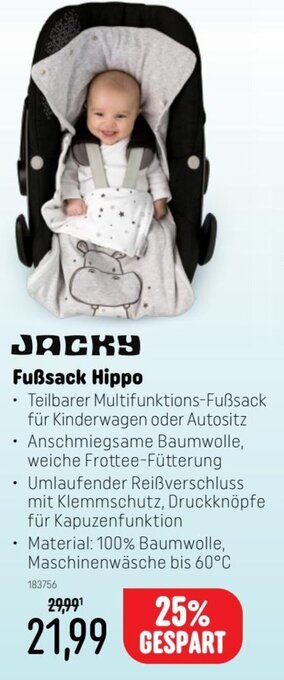 JACKY Fußsack Hippo