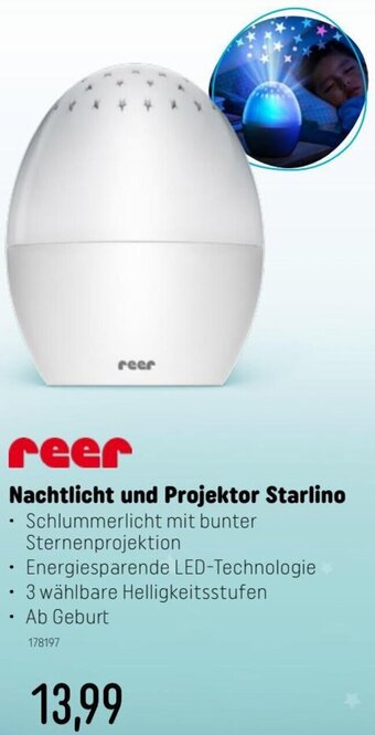 reer Nachtlicht und Projektor Starlino