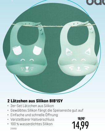 Smyths Toys 2 Lätzchen aus Silikon BIB'ISY Angebot