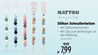 Smyths Toys NATTOU loves your baby Silikon Schnullerketten Angebot
