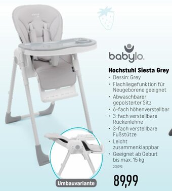 Smyths Toys babylo. Hochstuhl Siesta Grey Angebot