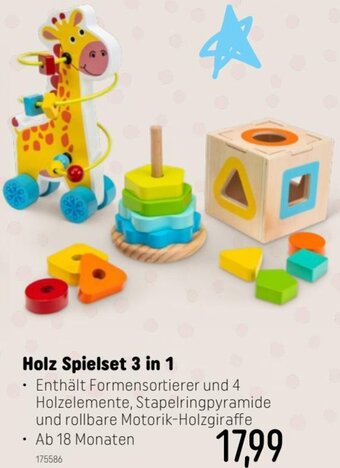 Smyths Toys Holz Spielset 3 in 1 Angebot