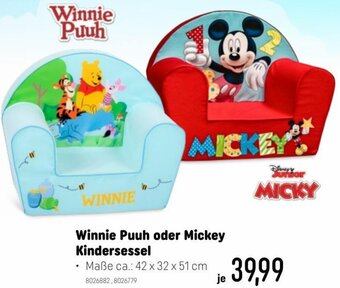 Smyths Toys Winnie Puuh oder Mickey Kindersessel Angebot