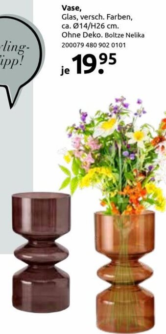 Rutar Vase, ca. Ø14/H26 cm Angebot