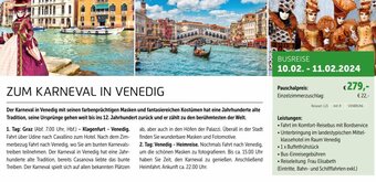 Gruber Reisen ZUM KARNEVAL IN VENEDIG BUSREISE Angebot