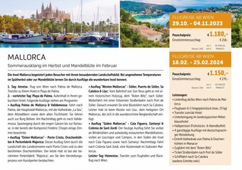 Gruber Reisen MALLORCA FLUGREISE AB WIEN Angebot